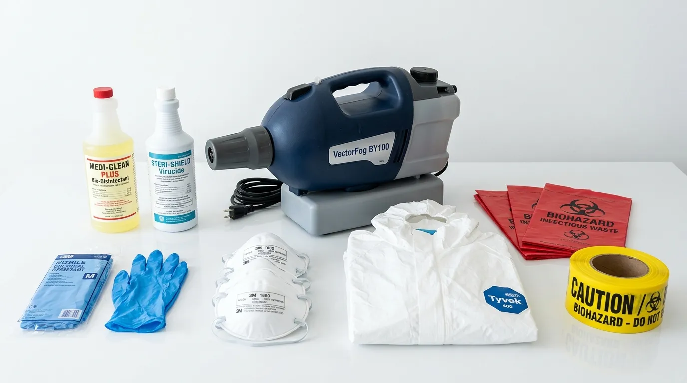 Professional biohazard remediation crew working in Cypress Gardens